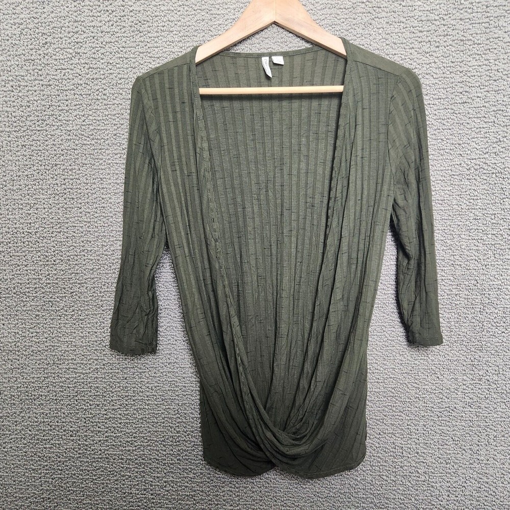 CATO Women's Green Throw Over Stretchy Green Top Size XS